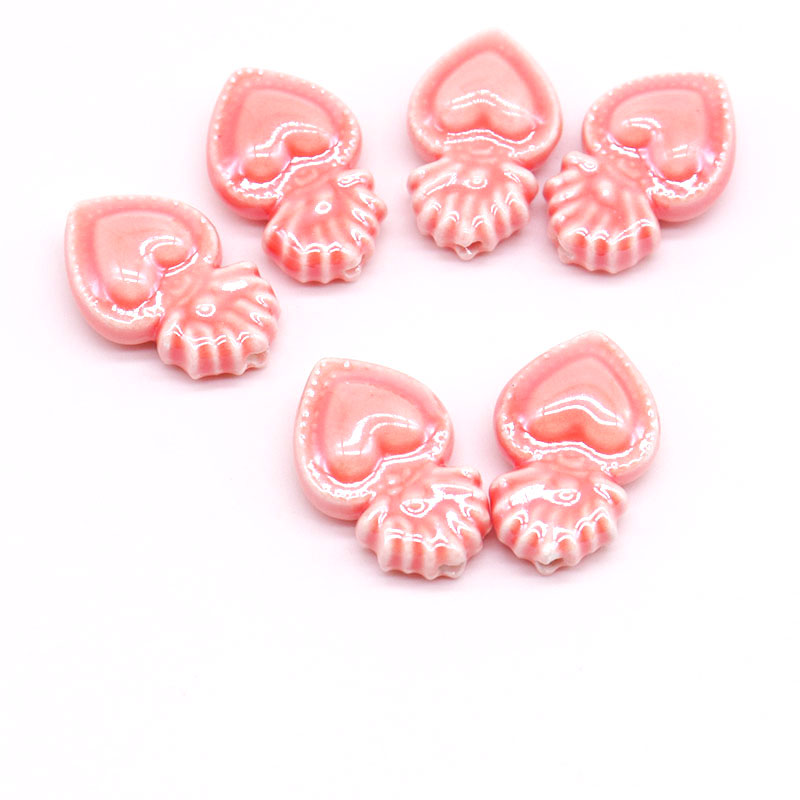 Love Torch Shape Ceramic Beads For Jewelry Making Necklace Bracelet Multicolored Porcelain DIY Beads Wholesale