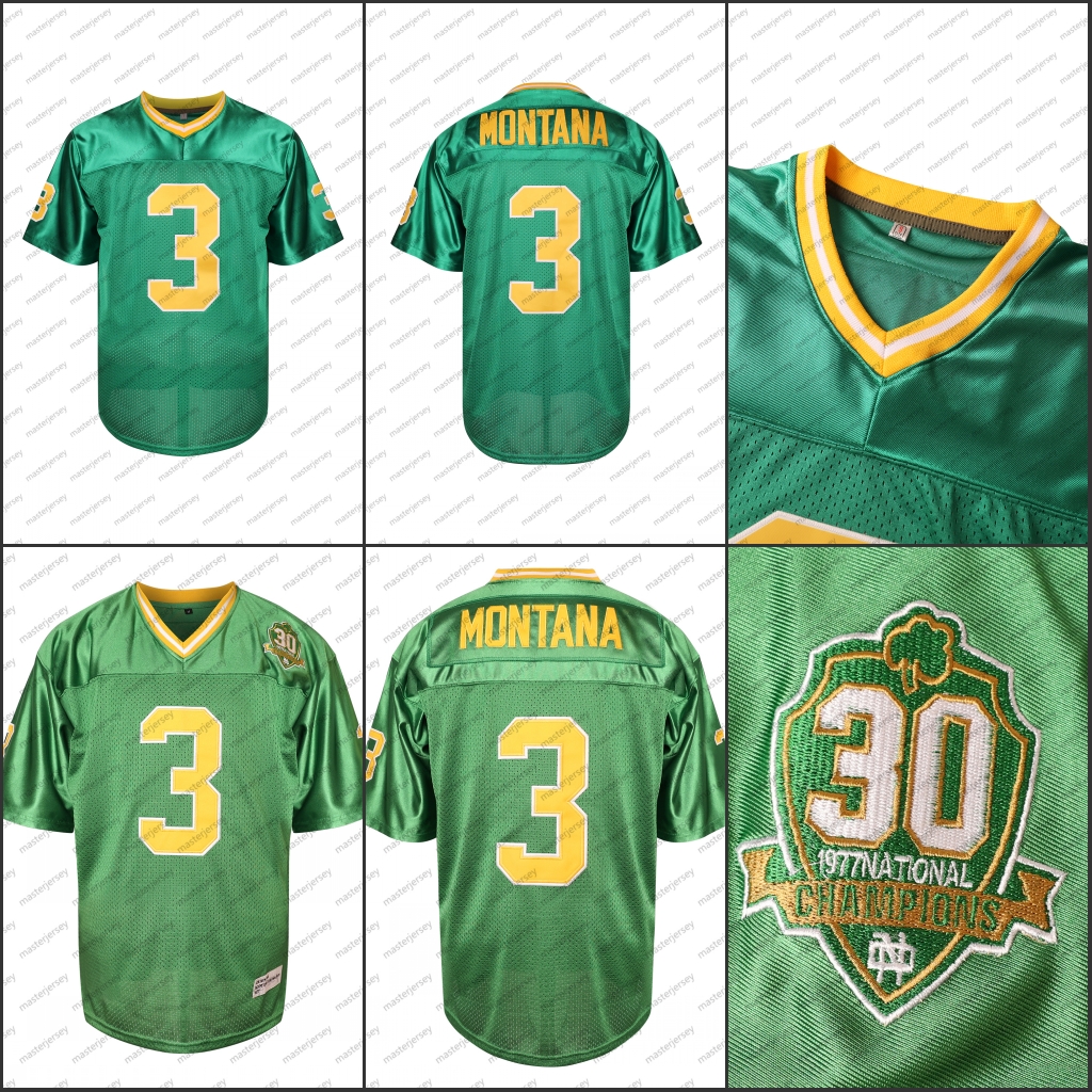 #3 MONTANA Comfy V-Neck Football Jerseys Men Mesh Embroidery For Training And Competition Breathable Moisture-Wicking Short Sleeve Top for Active Jers