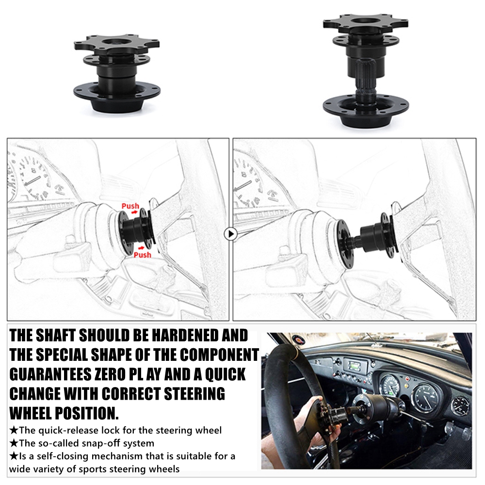 Aluminum Racing Quick Release Kit Adapter For hole Steering Wheel Hub Universal 6 Colors