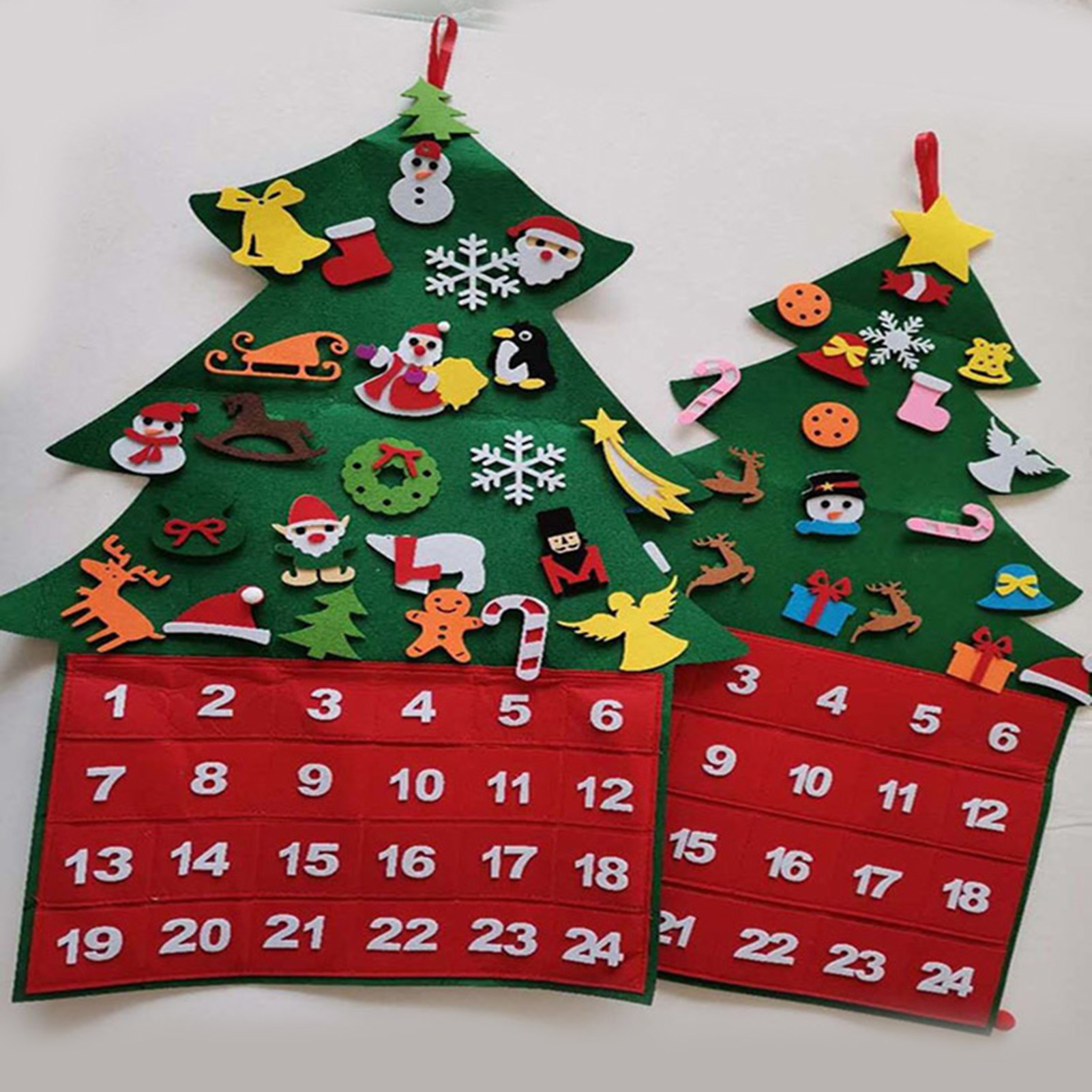 DIY Wall Christmas Felt Tree with Hanging Decorative DIY Christmas Decorations for Kids Toddlers Home Door Window Wall d237f