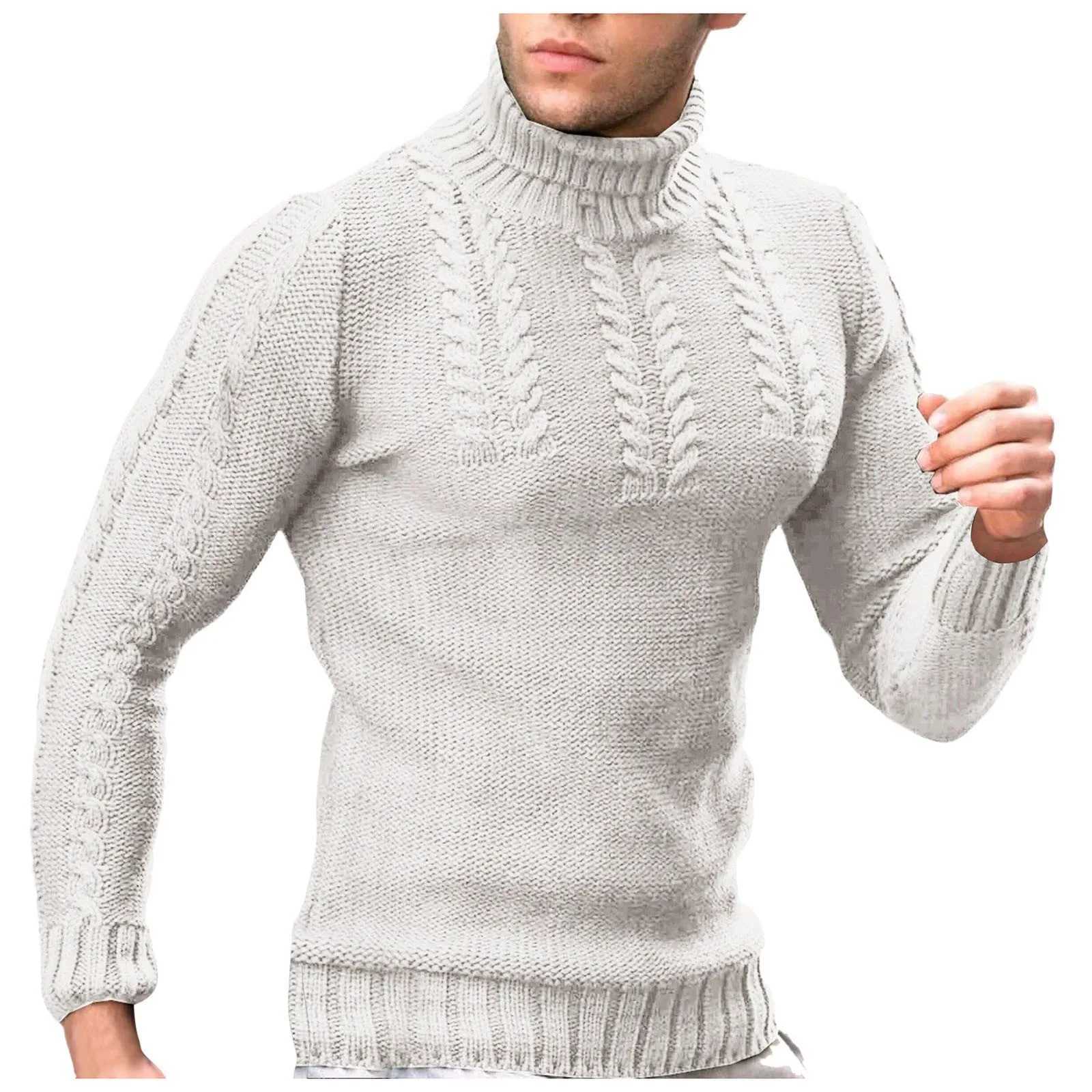 Mens casual turtle neck thick knitted hot spun 100 pieces matching style autumn and winter basic base fabric W2411111