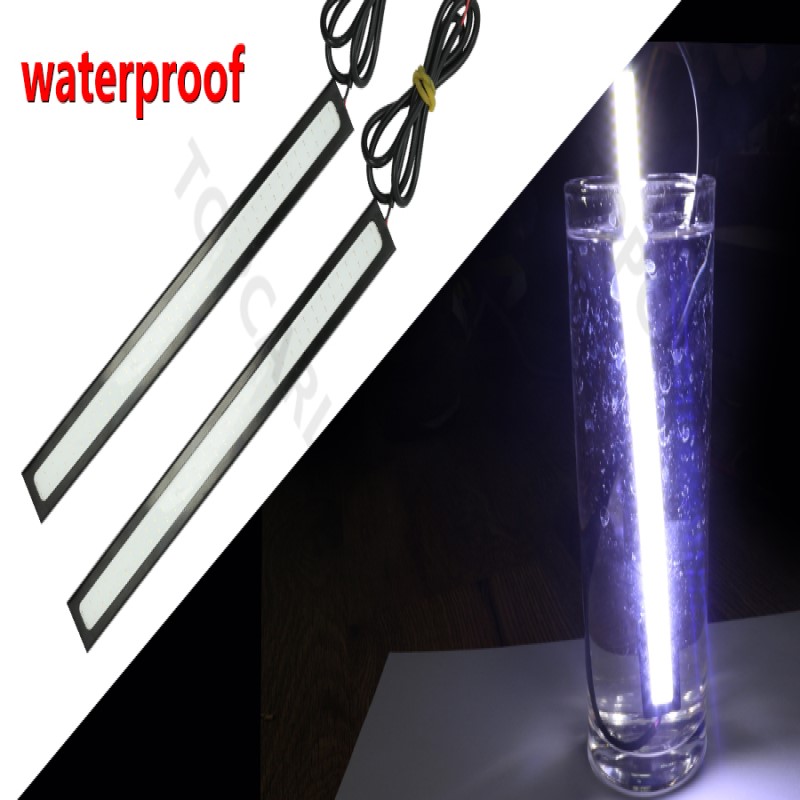 2pcs/pair Daytime Running Light DRL COB 17CM LED 12V White Waterproof DRL Bar LED Car Styling Auto Light Parking Lights Fog Lamp 93557 5 7a7da