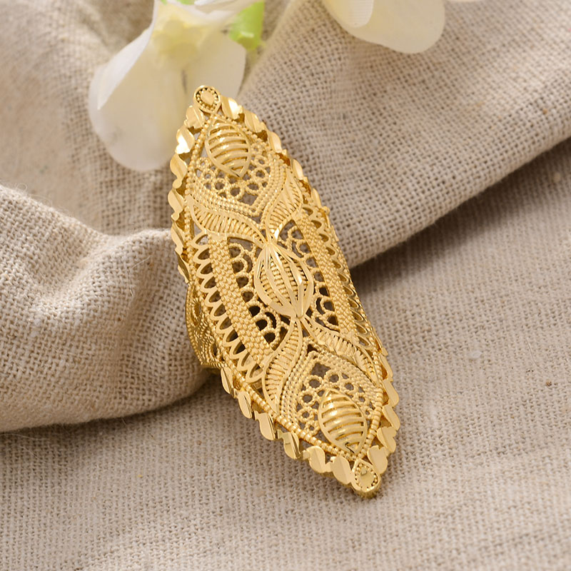 Gold Color Rings for Women Lady Jewelry Accessories Brithday Wedding Bride Party Gift 78787 5 76d22