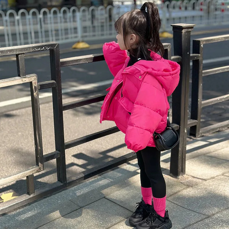 Winter Childrens Down Cotton Jacket For Girl Thicken Windproof Snowsuit Children Parka Toddler Baby Coats Kids Clothes XMP327 241111
