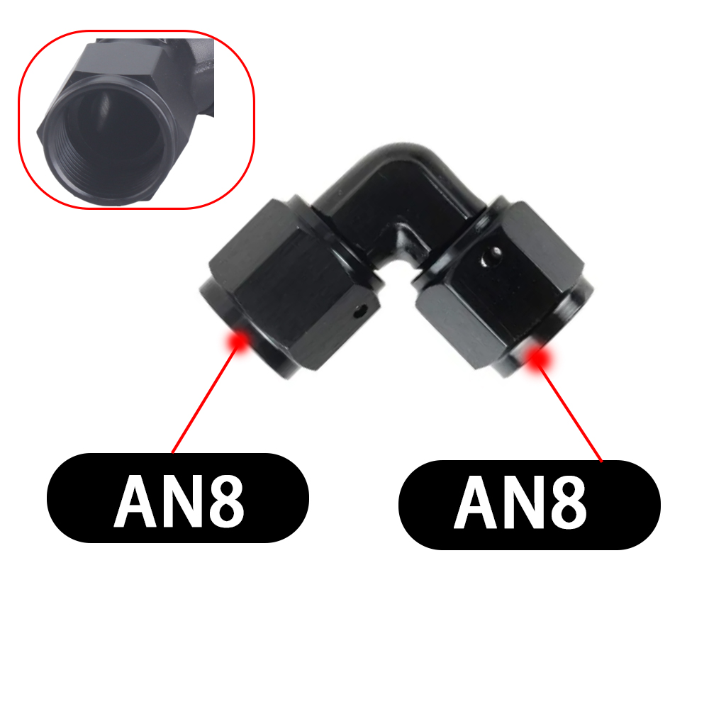 Universal 45 90 Degree AN12 to AN6 AN8 AN10 Female Hydraulic hose Elbow Oil Cooler Fitting Hose Fittings