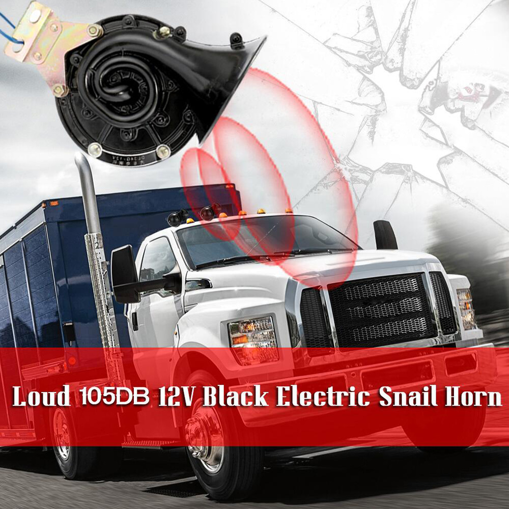 105dB Super Loud Electric Snail Horn Air Horn Raging Sound 12V/24V Waterproof Autohupe Car Horn For Motorbike Truck Boat Vehicle be65c