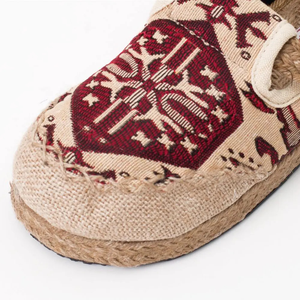 Veowalk embroidery womens casual linen cotton shoes womens walking apartment womens driving Loafers Zapatos drone Plus size 35-44 241111