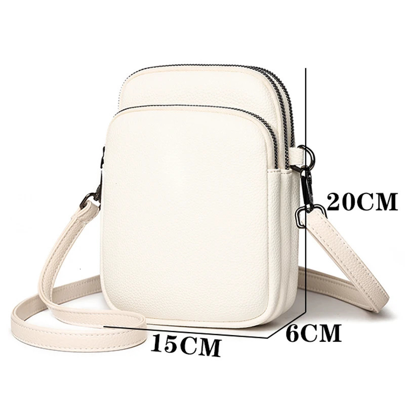 100% Genuine cowhide Womens Leather Mobile Phone Bag Crossbody Bags For Women ner Messenger Sac 241111
