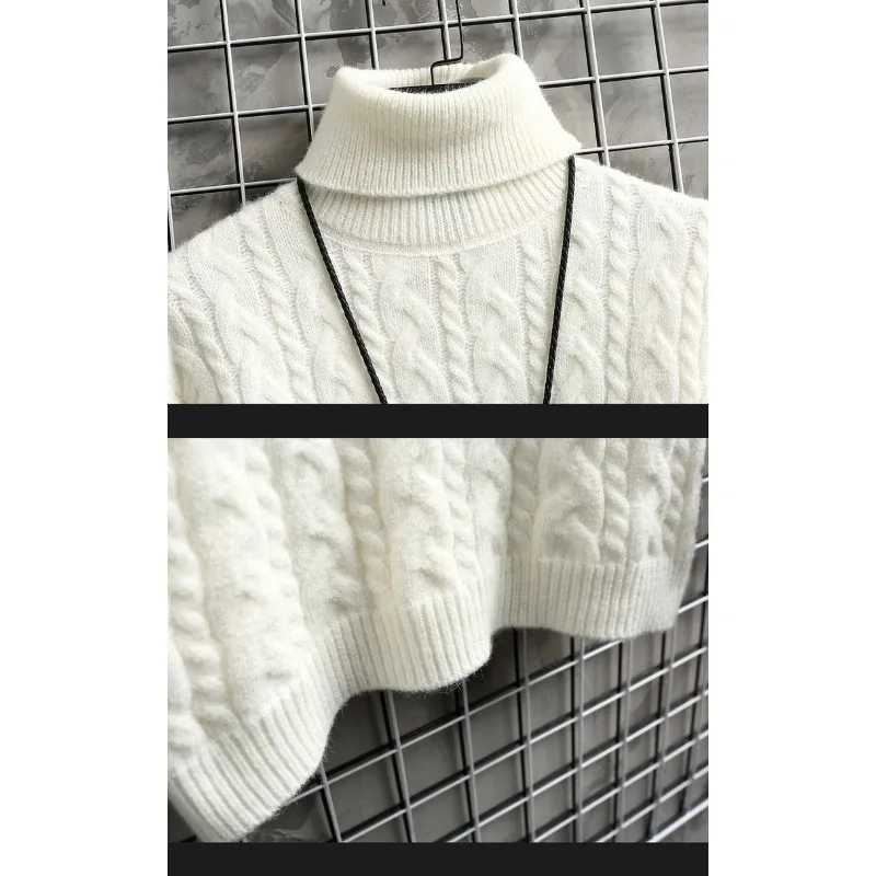 Mens autumn and winter turtle neck sweater mens Korean casual ultra-thin solid knitted zipper skydiving high-quality cotton sports shirt 4XL W2411111