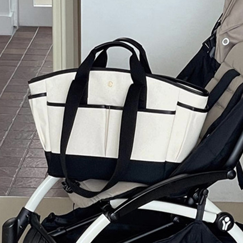 Women Top-handle Bags Contrast Color Ladies Tote Handbag Fashion Casual Large Capacity Leisure Multifunctional Storage Mommy Bag