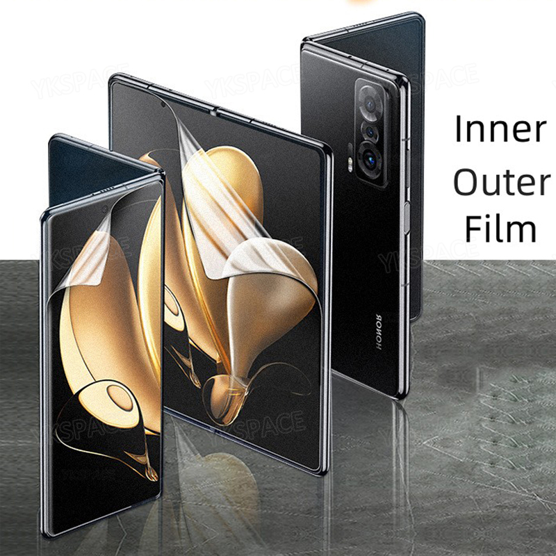 2 in 1 Inner Front Matte Hydrogel Film For Honor V Purse Magic V VS 2 V2 RSR Clear HD TPU Soft Screen Protector Anti Fingerprint