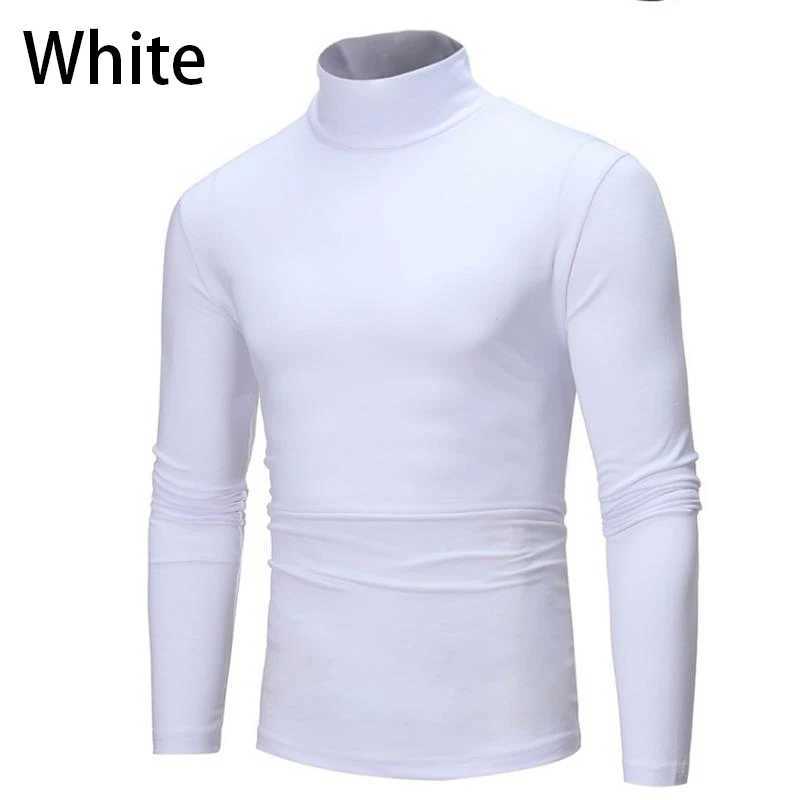 Mens casual slim fit solid basic top knitted hot turtle neck pullover sweater W2411111