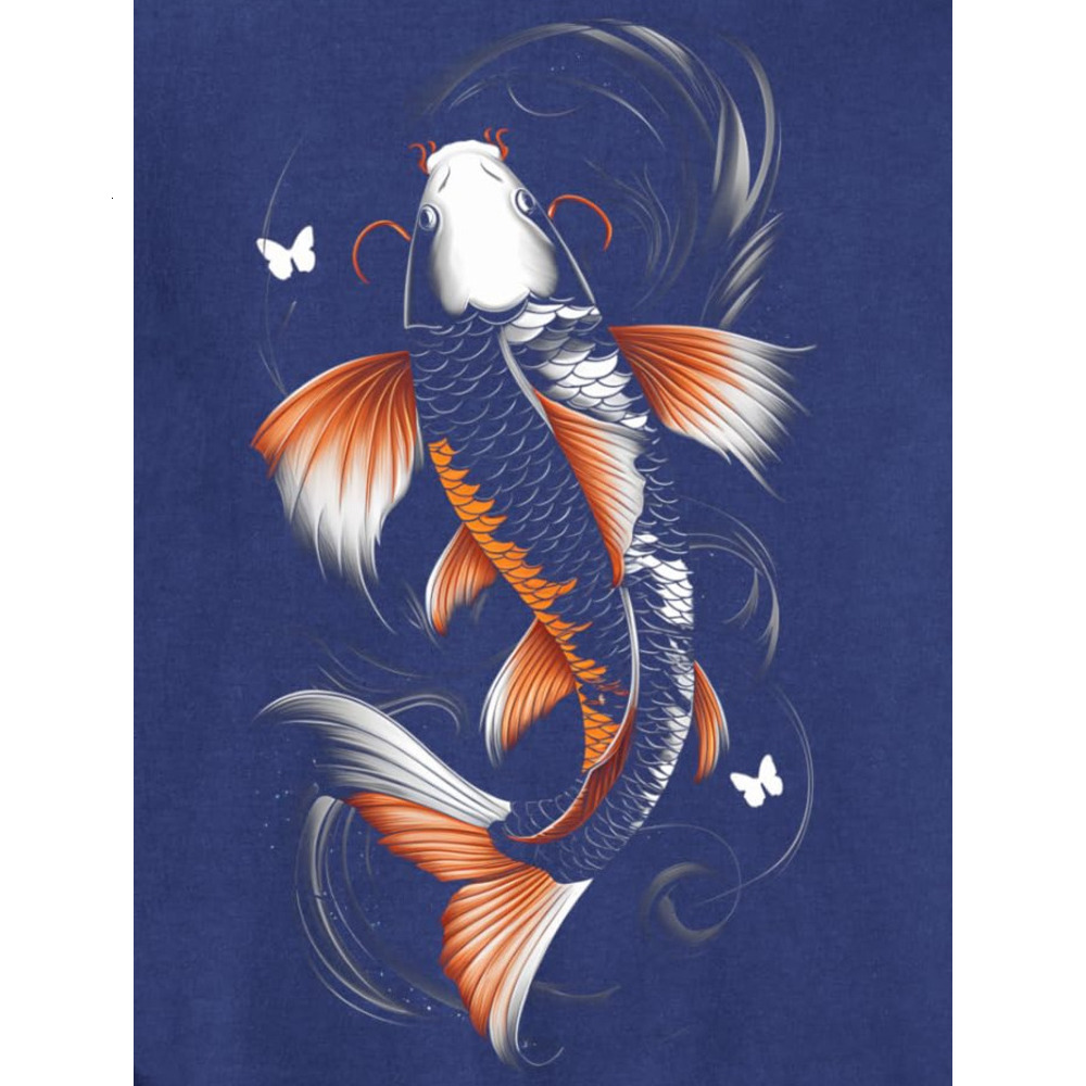 Long Sleeve Shirts for Men sweatshirt Koi Fish Japanese Art Carp Vintage Style Artwork Graphic Tee Sweatshirt T shirt Tee Streetwear Casual tops cloth