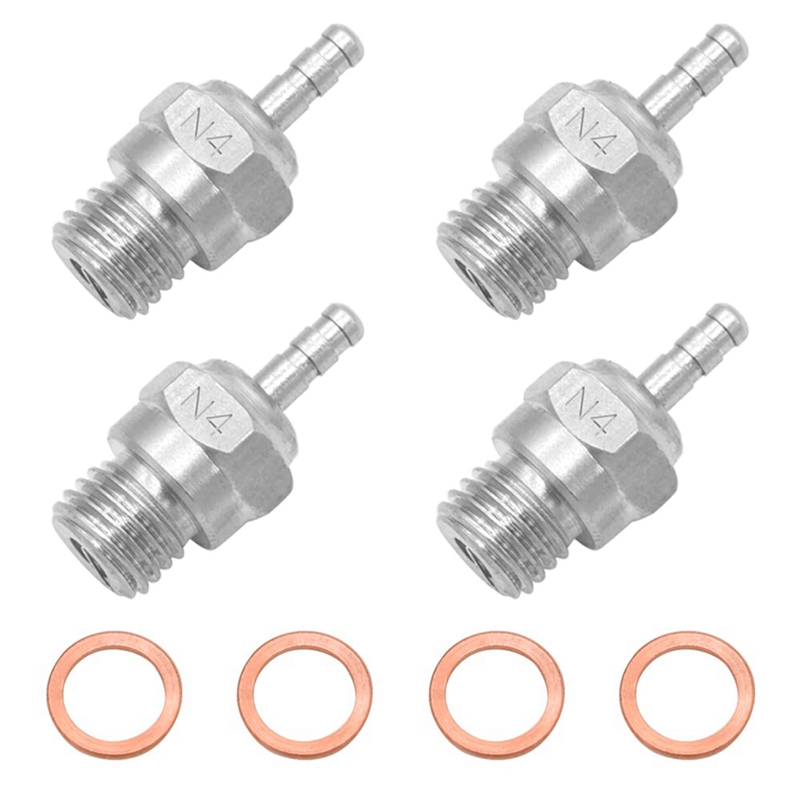 Hot Glow Plug N4 Spark Nitro Engine Parts Replace OS For HSP HPI Redcat 1/8 1/10 RC Car Truck
