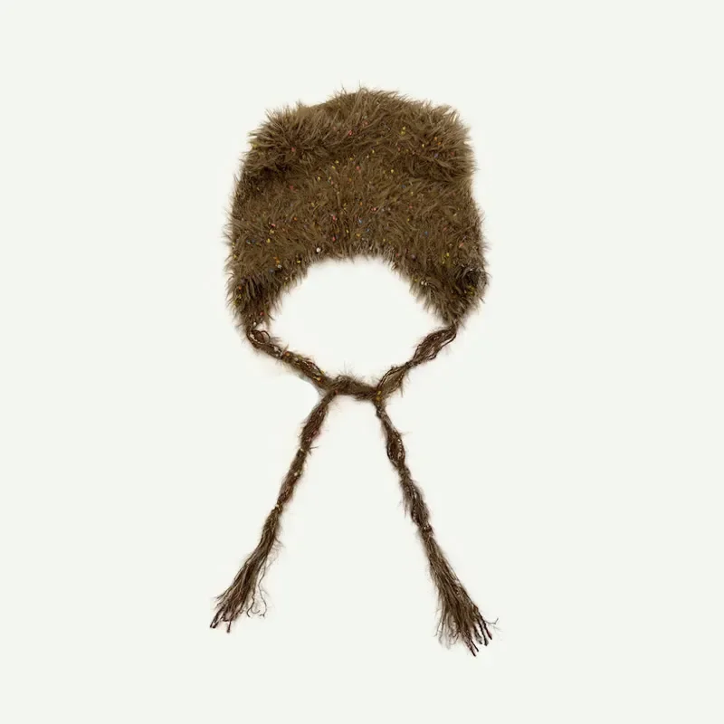 New Style Cashmere Balaclava Autumn Winter Hats Warm Pullover Snood Hat Collar Bear Cap Bonnets for Women