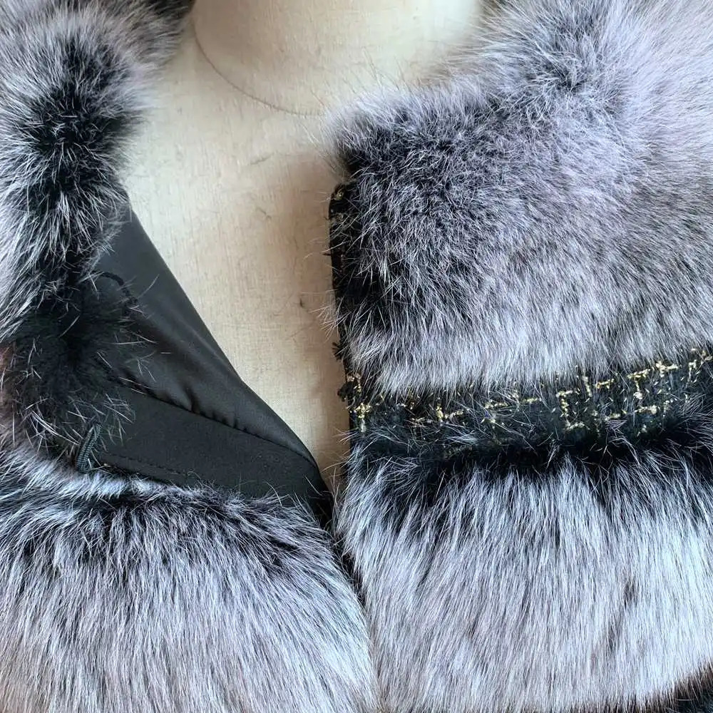 2023 Arrival Fur Coat Real Winter Female Natural Jackets Ladies Genuine Oversize Fashion 241112