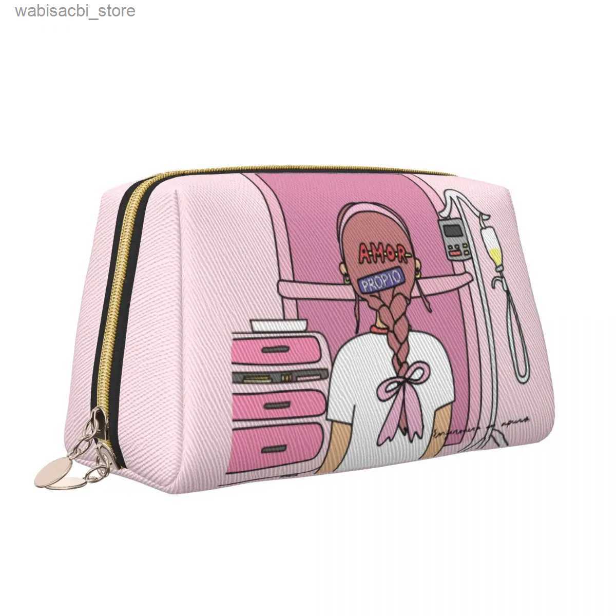 Cosmetic Bags Enfermera En Apuros Leather Makeup Bags Trendy Large Capacity Cosmetic Bags Merch Woman Zipper Beauty Toiletry L49