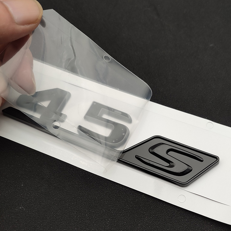 3d ABS Chrome Black A45 S Emblem Sticker Trunk Car Letters Turbo 4matic Badge For Mercedes A45S AMG W177 Accessories