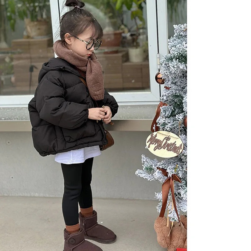 Winter Childrens Down Cotton Jacket For Girl Thicken Windproof Snowsuit Children Parka Toddler Baby Coats Kids Clothes XMP327 241111