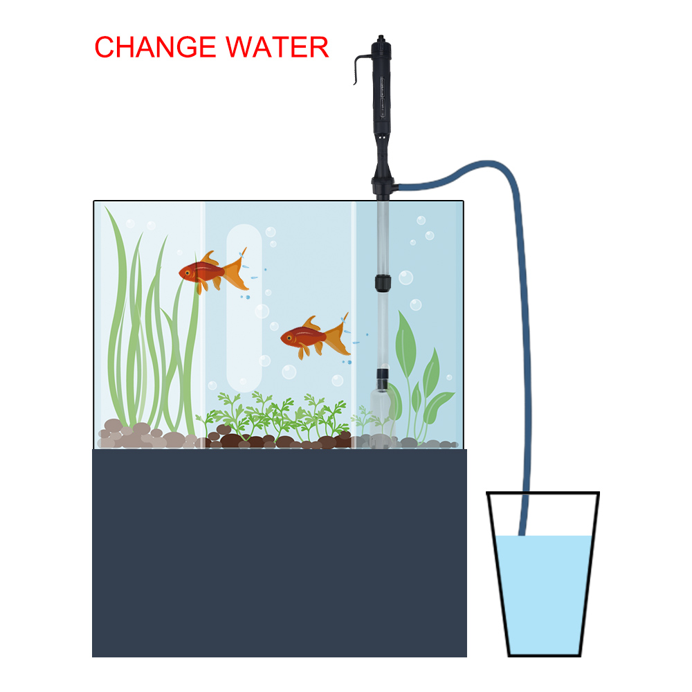 Waste Remover Filters Tools Aquarium Fish Tank Pipe Vacuum Suction Filter Battery Operated Water Change Pump Gravel Cleaner Tool