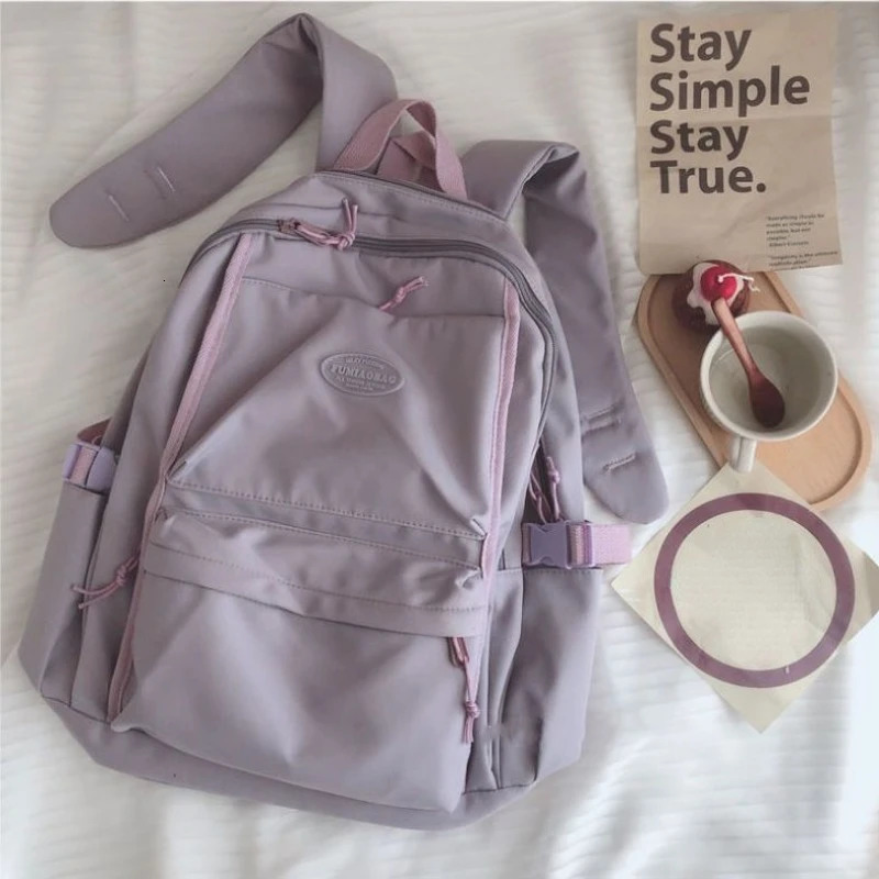 Japanese student simple casual bag for women fully matched retro Y2k aesthetic backpack streetwear fashionable backpack 241111