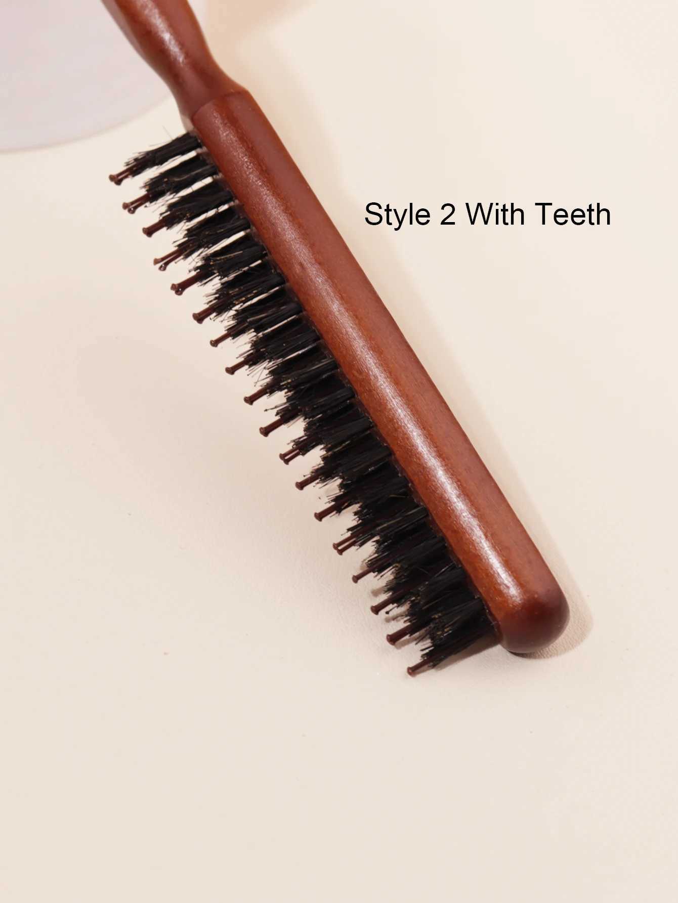 A wooden mouse tail comb tear comb used for hair segments for edge control back combing smoothing and relaxation W241112