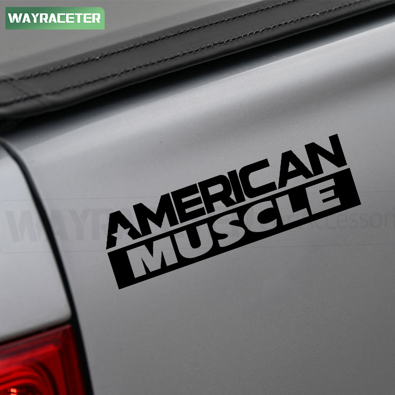 2 Pcs Rear Trunk Front Bumper Window American Muscle Vinyl Decal For Ford F150 Raptor Ranger Wildtrack 2023 Maverick Accessories