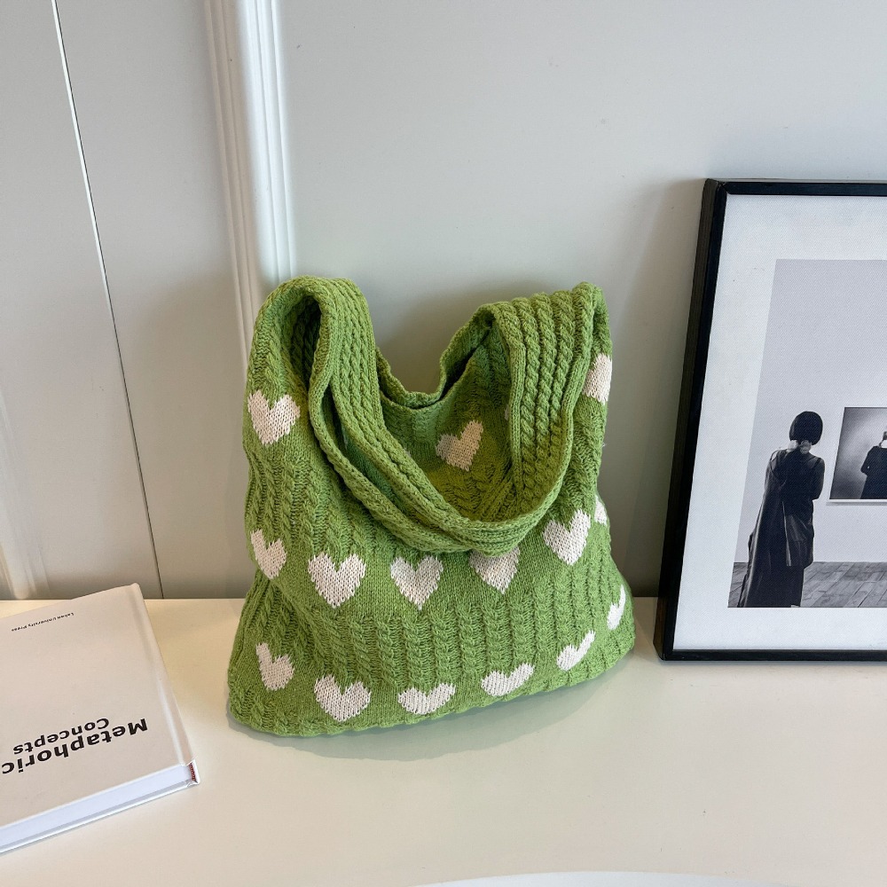 Knitted Handbags Female Large Capacity Totes Women's Shoulder Bag Summer Beach Bag Purses Casual Hollow Woven Shopping