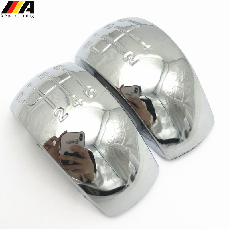 Chrome Black Car Styling Gear Shift Knob Cap Emblem Cover Lever Stick Pen For Skoda Octavia II FL 5