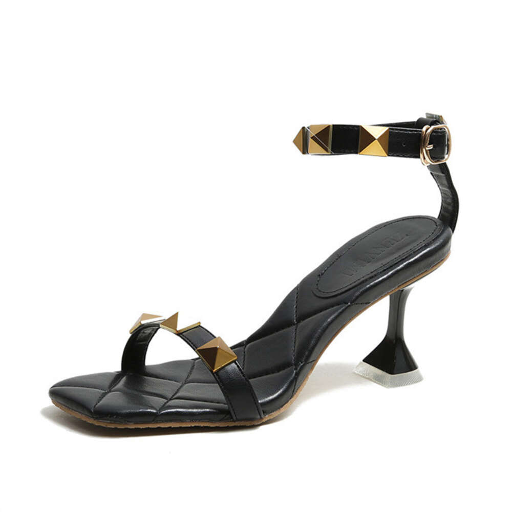 Sandals Willow Nail Fashion Open Toe 2024 Summer New One Line High Heel Women's Shoes ddmythur