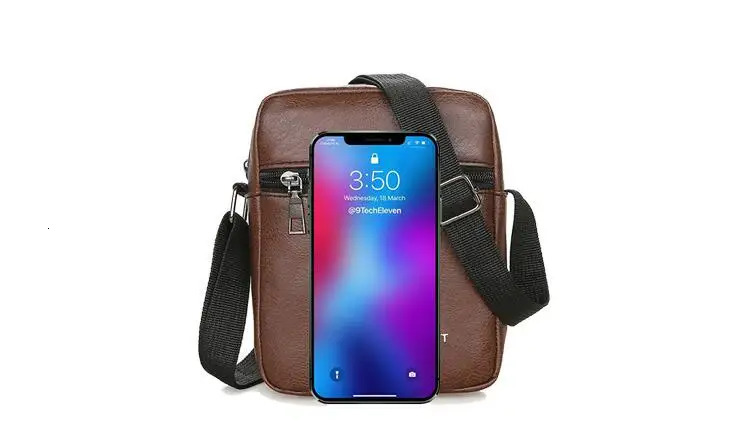 Fashion Mens PU Leather Handbags Waterproof Bag For Man Male Cross Body Shoulder Messenger Bags Casual 241111