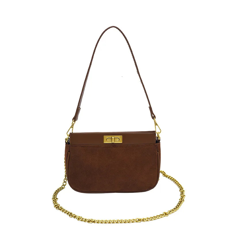 WomenS Bag Retro Suede Versatile Crossbody Single Shoulder Armpit Pouch Hand Bags 241111