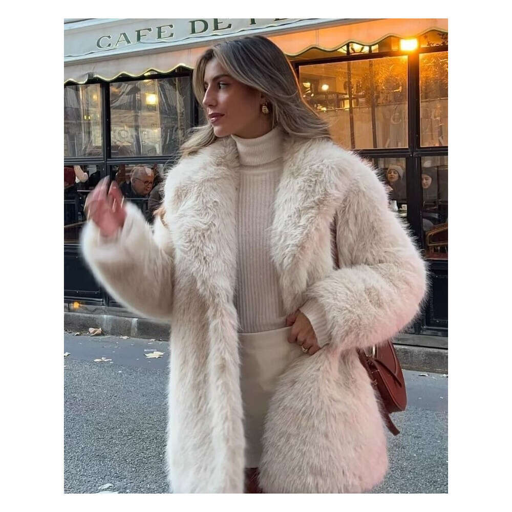 shanshi fur coat women Autumn/Winter Women's Wear Artificial Warm Medium to Long Thick Coat Fur Haining