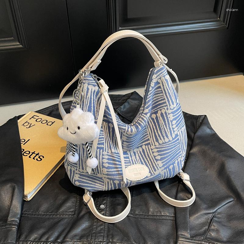 Totes Bag Women's High-end Autumn And Winter Canvas Shoulder Large Capacity Tote Fashion Commuter zhanyishengli