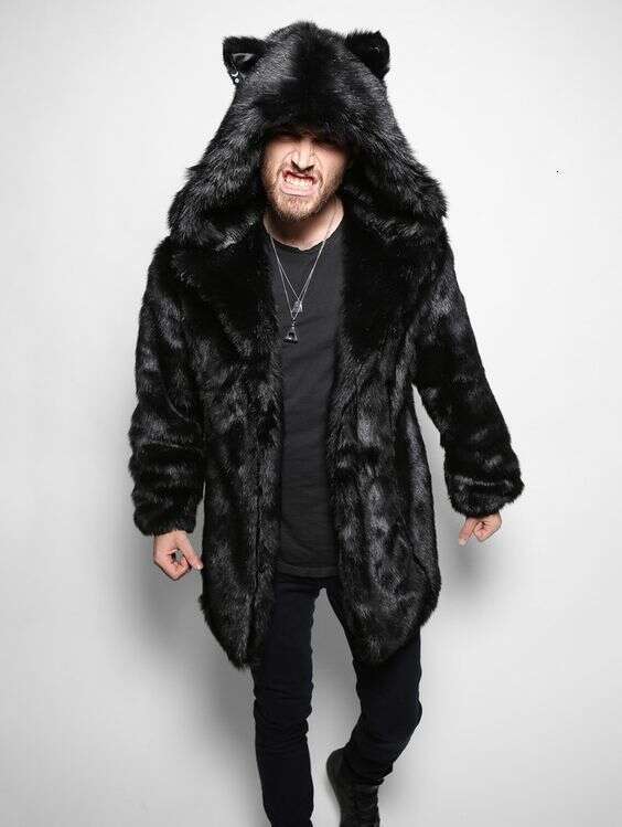 shanshi fur coat women New autumn and winter faux warm mink coat for men mid to long length coat fur jacket