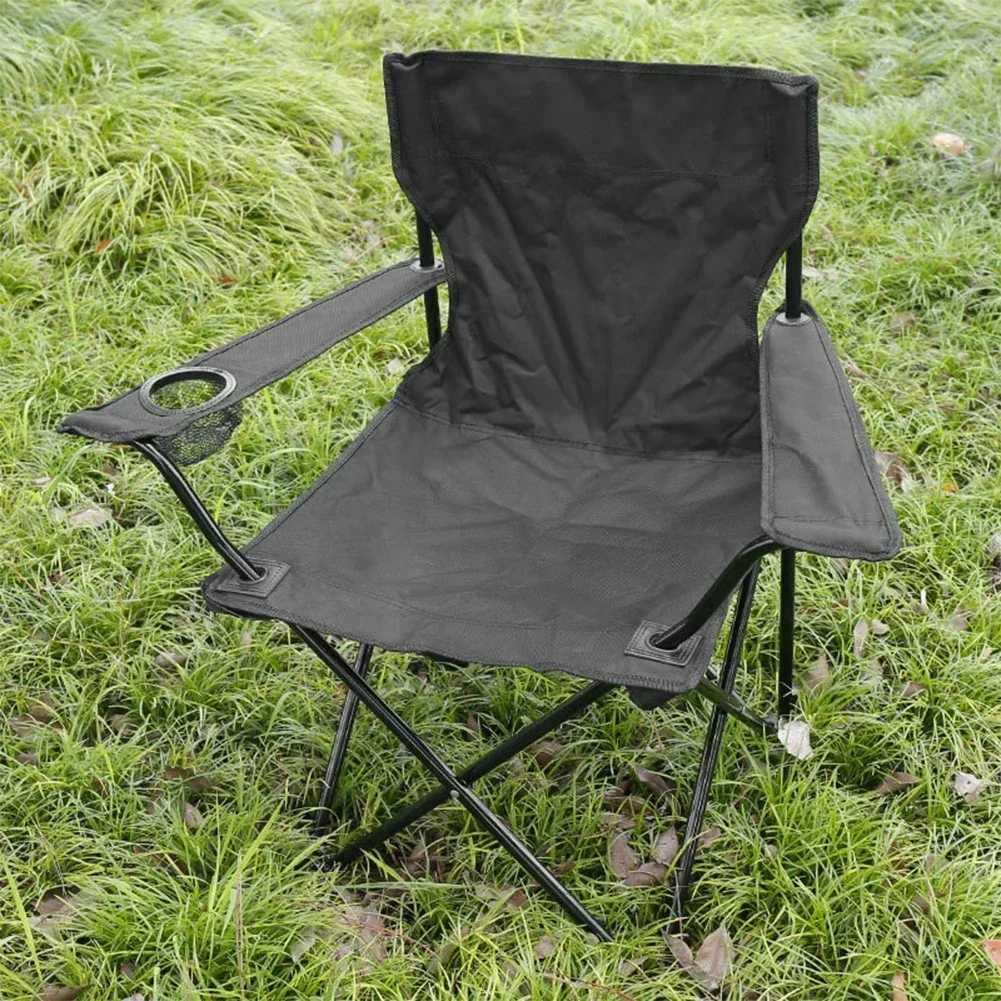 Folding chair with handbag and armrest foldable portable camping chair heavy-duty travelW241111