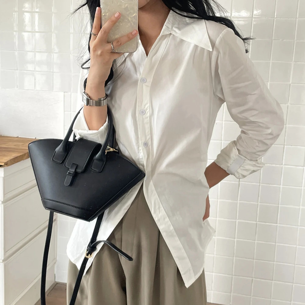 Trapezoid Bucket Bag for Women er Shoulder Bags PU Leather Female Fashion Handbag Purses Trendy Crossbody Bag 241111