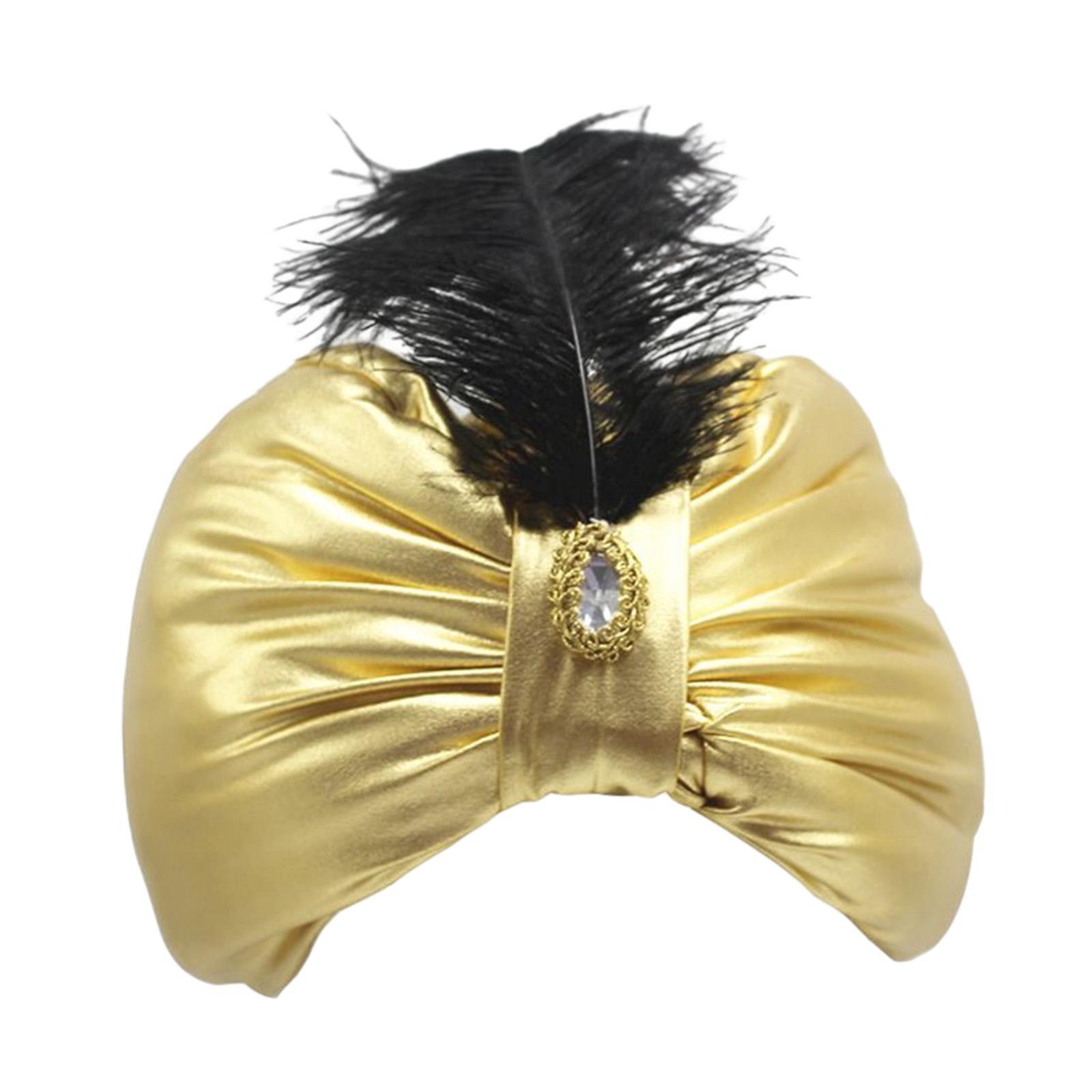 New Unisex Men Halloween Kings Hats Head Scarf Headscarf Beanie Cover Pleated Sultan Indian Cap Costume Accessory