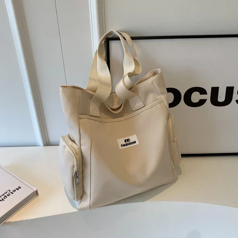 Sewing thread canvas zipper womens handbag Commuting selling womens shoulder bag free delivery Bolso Mujer 241111