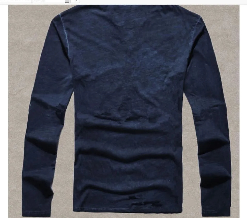 Autumn ultra-fine solid V-neck mens long sleeved T-shirt Y2K fashionable mens street clothing 100% pure cotton retro T-shirt 241112