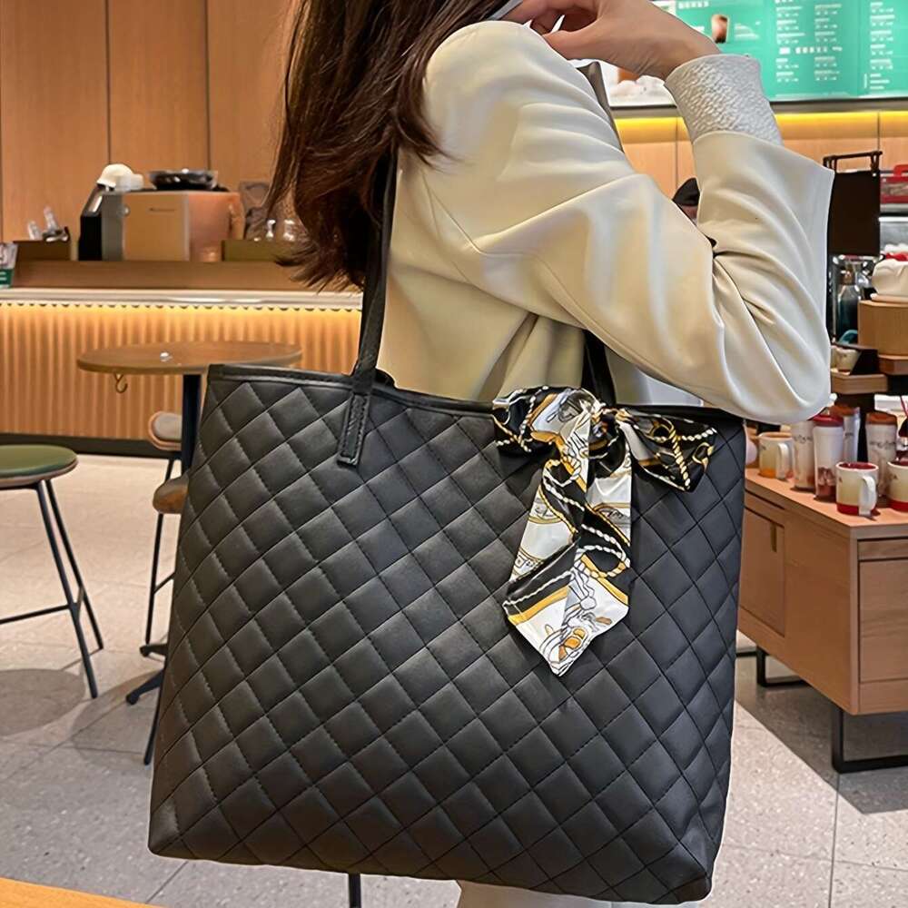 Tote women's dia lattice shoulder wholesale large capacity son and mother two-piece set bag texture handbag
