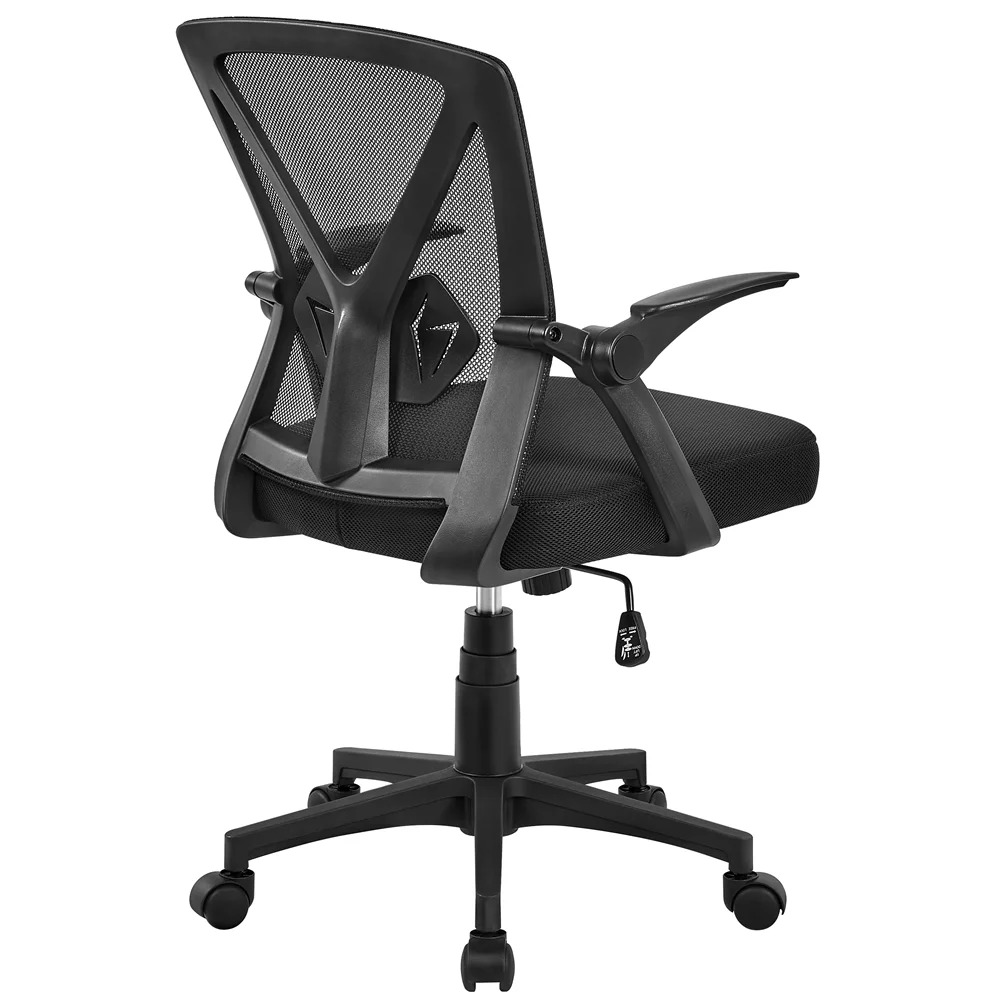 Black Desk Chair Adjustable Ergonomic Mesh Office Chair With 90° Flip-up Armrests for Home Office Computer Armchair Gaming Gamer