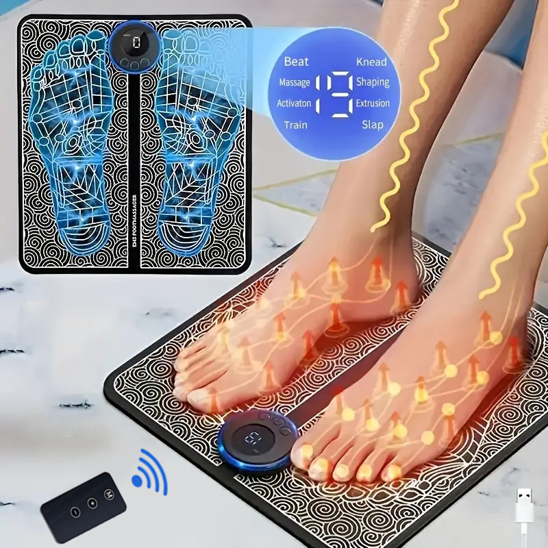 Foot Massage Pad, Rechargeable EMS Foot Massager For Personal Care Improve Blood Circulation, Foot Acupressure Massage Pad For f0440
