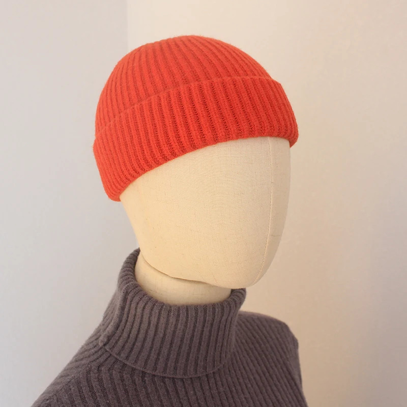 Winter Hats for Men Beanies Skullies Solid Color Short Mens Hat Skullcaps Knitted Gorros 241112