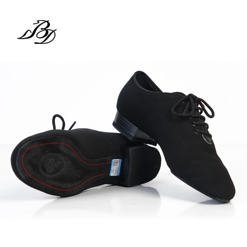 Sports shoes BD dance shoes mens shoes square dance social ballroom Latin 309 black 317 modern shoes Oxford shoes 25MM canvas 241111