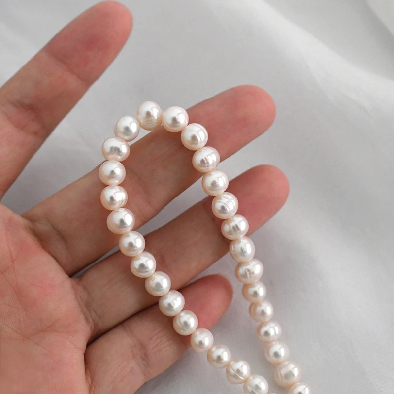 Natural freshwater pearl necklace 925 sterling silver jewelry womens gift fashion 241112