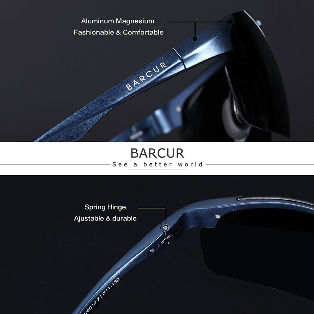BARCUR Aluminium Magnesium Frame Brand Designer Sunglasses Frame Men Photochromic Rectangle Ultralight Eye Sport Eyewear f7a15