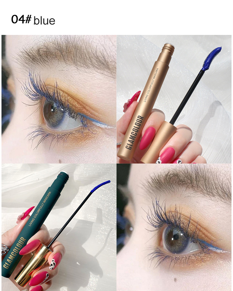 Mascara Glam Colour Color Mascara Eyelashes Lengthening Lashes Curling Thick Durable Waterproof Quick-dry Eye Cosmetics Female 1f958 5 33941