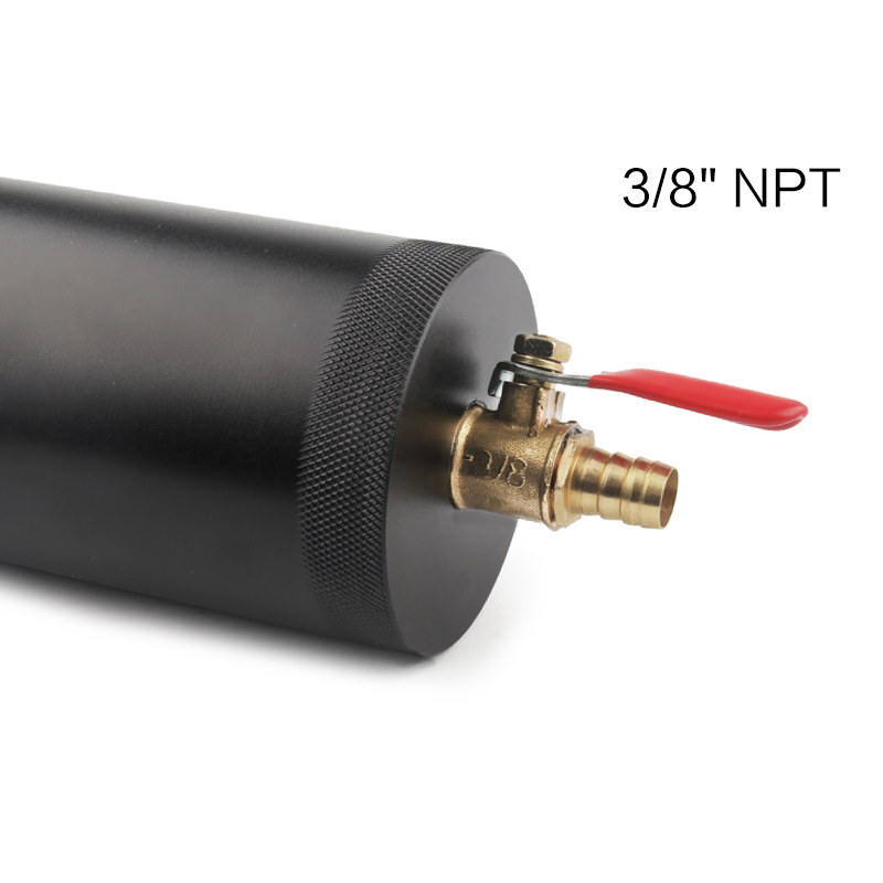 Universal Billet Aluminum Baffled 2-port New Long Catch Can Tank with Breather Filter Engine Mini Oil Separator