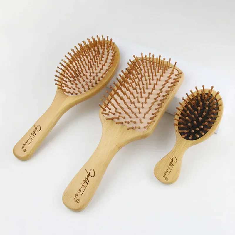 Natural bamboo blade hair brush comb improves hair growth air cushion comb is used for scalp massage anti-static no hair tangling comb W241112